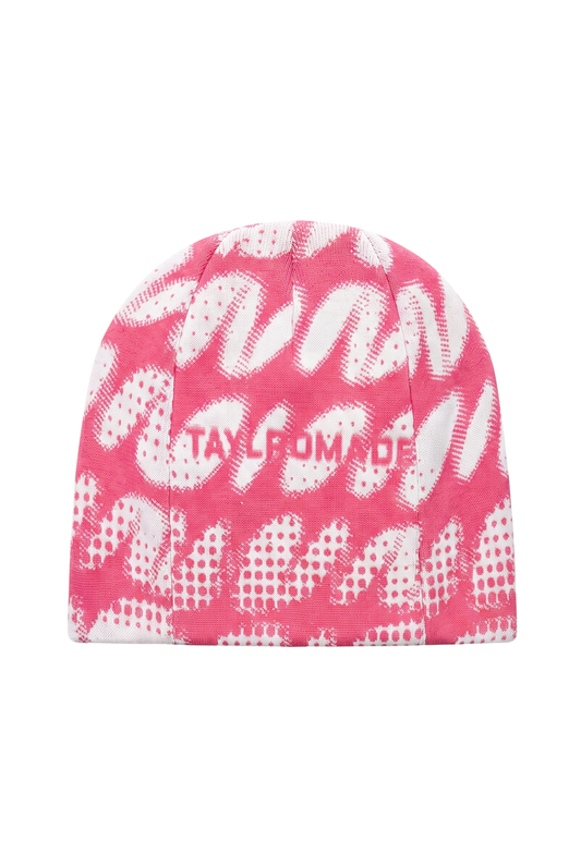 "HALFTONE WAVE" PINK BEANIE